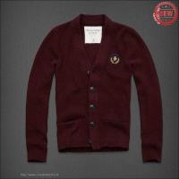 heren abercrombie and fitch truien cardigan knop badge donkerrood Verkoop Wonderful xthfu513